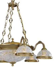 Candelabru design clasic din alama si sticla 6202