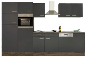 Mobilă de bucătărie Yorki 340, corp din stejar Yorki, cu față antracit satinat