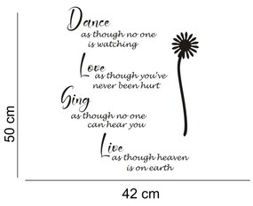 Sticker perete Dance Love Sing Live