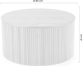 Măsuță de cafea rotundă Tamis 80 cm - natur