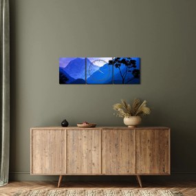 Tablou - Cerul de noapte din Nepal (cu ceas) (90x30 cm)