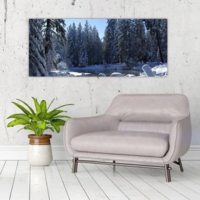 Tablou pădurii înzăpezite (120x50 cm), în 40 de alte dimensiuni noi