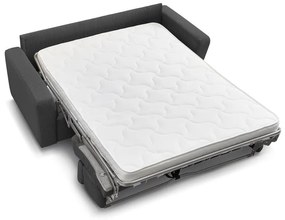 Canapea gri închis extensibilă cu tapițerie din catifea reiată 195 cm Monaco – Bobochic Paris