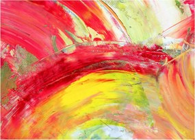 Tablou pe sticlă cu abstracție - pictura (70x50 cm)