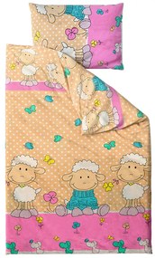 Lenjerie de pat din bumbac pentru patut OVECELE crem Dimensiune lenjerie de pat: 45 x 65 cm | 90 x 135 cm