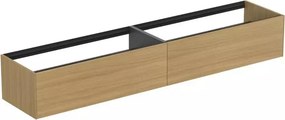 Dulap baza suspendat Ideal Standard Atelier Conca finisaj stejar deschis 2 sertare 240 cm