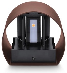 Brilagi - Aplica de perete LED pentru exterior RONDO, 6 W, 230 V, maro, IP54