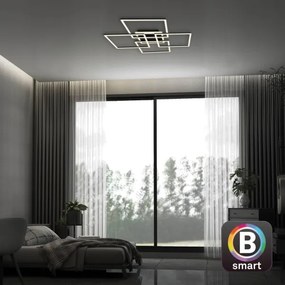 Brilo - Plafonieră LED dimabilă FRAME 50W/230V Wi-Fi Tuya + telecomandă 72,4x72,4cm negru