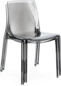 Scaun de grădină gri din plastic Adele – Bizzotto