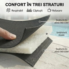 Outsunny șezlong basculant pentru plajă | Aosom Romania