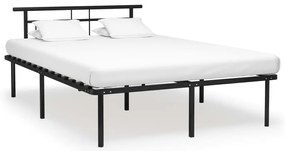 vidaXL Cadru de pat, negru, 160 x 200 cm, metal