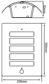 Brilliant - Corp de iluminat exterior cu senzor TODD 1xE27/60W/230V IP44 antracit