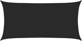 vidaXL Pânză parasolar, negru, 3x6 m, HDPE, 160 g/m²