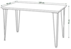 Masă de dining HALIJA beton gri