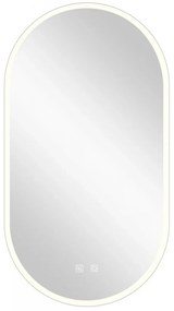 Oglindă baie, Multifuncțională, Iluminare LED Touch, Sistem Dezaburire, 90x60 cm