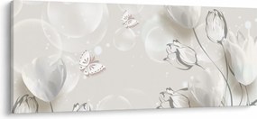 Tablou - Lalele între bule (120x50 cm)