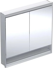 Dulap incastrat cu oglinda si nisa Geberit One ComfortLight 90 cm aluminiu eloxat
