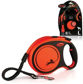 Flexi Lesă retractabilă Xtreme L, 8 m, 55 kg,portocaliu