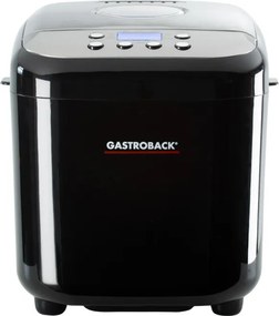 Masina de facut paine Gastroback Design Pro 42822, 500 W, 500-750-1000 g, 19 programe, Vas antiaderent, 7 tipuri de paine, 3 trepte de coacere, Negru