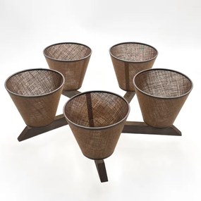 Lustră LED aplicată Brilagi ANTHONY 5xE14/40W/230V stejar nuc/maro