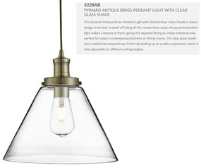 Lustra / Pendul design modern Pyramid alama antic / clar 3228AB SRT