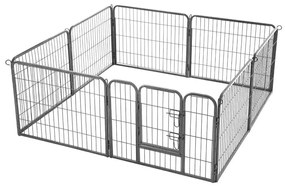 Cușcă pentru câini, tarc pentru animale de companie cu 8 panouri 77 x 60 cm | PHAEANDREA