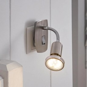 Eglo 902366 - Lampă LED de priză MINI, 1xGU10/2,8W/230V, crom mat