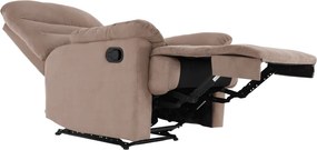 Fotoliu de masaj, reglabil, material textil grej TAUPE, LAMBERT