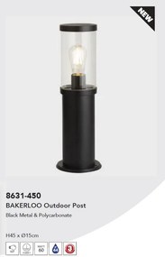 Stalp de exterior modern IP44 Bakerloo H-45cm
