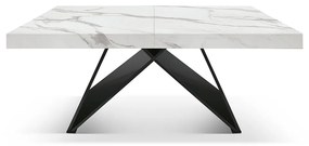 Masa Carole extensibila, picior Mdf - EFECT MARMURA - 160 cm / 90 cm / h 77