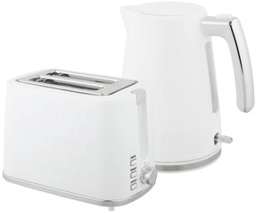 HOMCOM Set Fierbător Electric 2200W 1.7L și Prăjitor Dublu 7 Nivele Alb | Aosom Romania