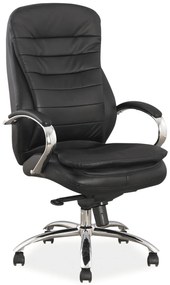 Fotoliu de birou Havas (piele ecologică negru). Promo -6%. 761703