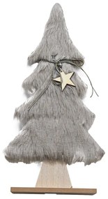 Brad decorativ cu blana LUSH 41 cm - diverse culori Barva: Gri deschis