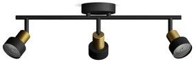 Spot Philips CONDUIT 3xGU10/5W/230V negru/alamă