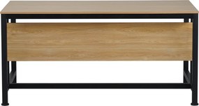 Birou, stejar/negru, 120x80 cm, KILIS NEW