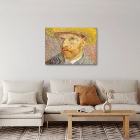Tablou - Vincent van Gogh, Self-Portrait with a Straw Hat (The Potato Peeler), reproducere (70x50 cm)