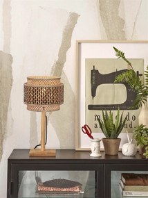 Veioza / Lampa eco din bambus Bhutan nat/round 2520 bl/nat