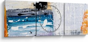 Tablou - Atingeri abstracte (cu ceas) (90x30 cm)