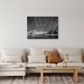 Tablou albnegru cu cerul și stele (70x50 cm)