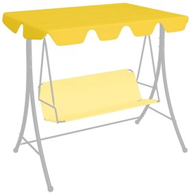 vidaXL Copertină de rezervă leagăn grădină galben 188/168x145/110cm