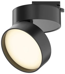 Spot LED, accesoriu pentru sinele monofazate Unity, Onda negru 18W 3000K