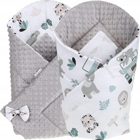 ShopJK FAȘĂ ÎNFĂȘAT COPII CU DOUĂ FEȚE - MINKY SAFARI