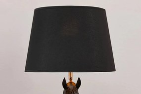Lampa decorativa, Cal, Negru, BLACK BEAUTY 75cm