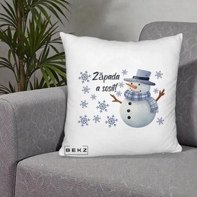 Perna Decorativa Zapada a Sosit Om de Zapada, 40x40 cm, Alb Pufos, Husa Detasabila, Perna Inclusa, BEKZ®
