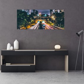 Tablou - Oraș de noapte (120x50 cm)