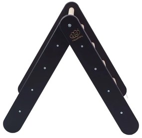 Triunghi Pikler de cățărat negru din lemn de pin 46x87x60 cm Montessori – Meowbaby