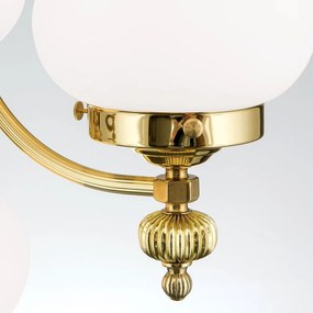 Lustra suspendata eleganta stil clasic Nostalgie 4L alama lucios/opal