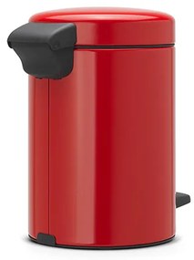 Coș de gunoi cu pedală Brabantia NewIcon 3L, Roșu Pasiune 648993