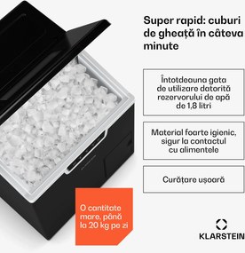 Klarstein Producator industrial de cuburi de gheata Icefestival Bullet, 400W, 3 litri, 20kg/24h