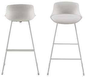 Scaun de bar alb (înălțime șezut 76 cm) Tina – Actona